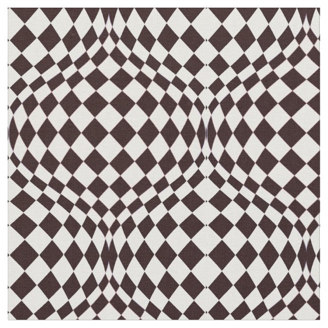 Tissu Taffi Op Art noir et blanc (Fermer)