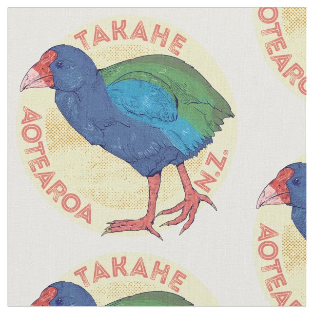 Tissu Takahe Aotearoa Nouvelle-Zélande (Fermer)
