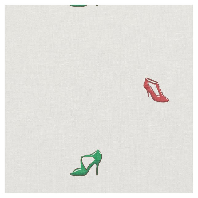 Tissu talons rouges et verts (Fermer)