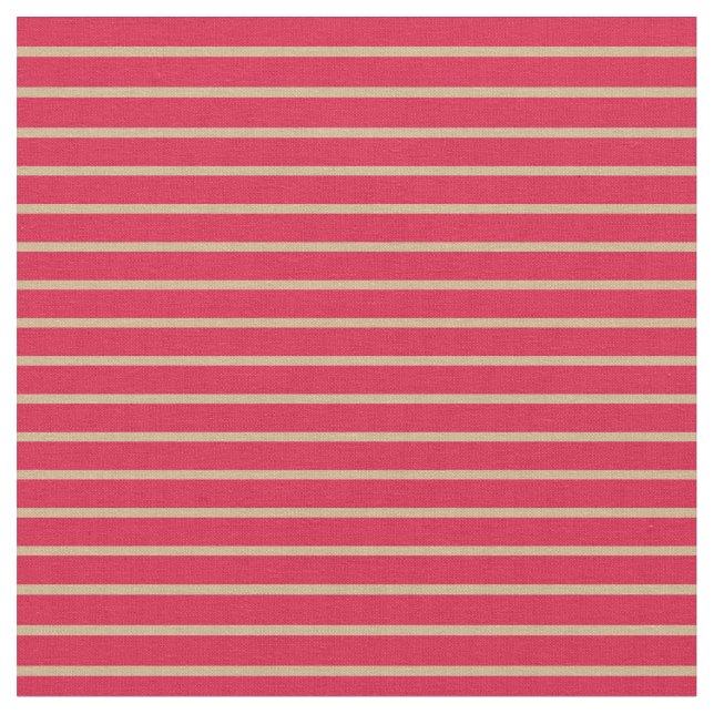 Tissu Tan & Crimson Motif rayé de couleur (Fermer)