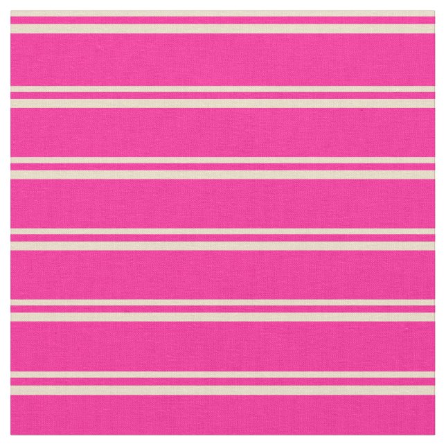 Tissu Tan & Deep Pink Lines/Stripes Motif (Fermer)