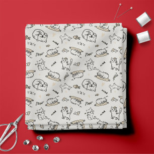 Tissu Tan et blanc 😼 mignonne illustration de chats