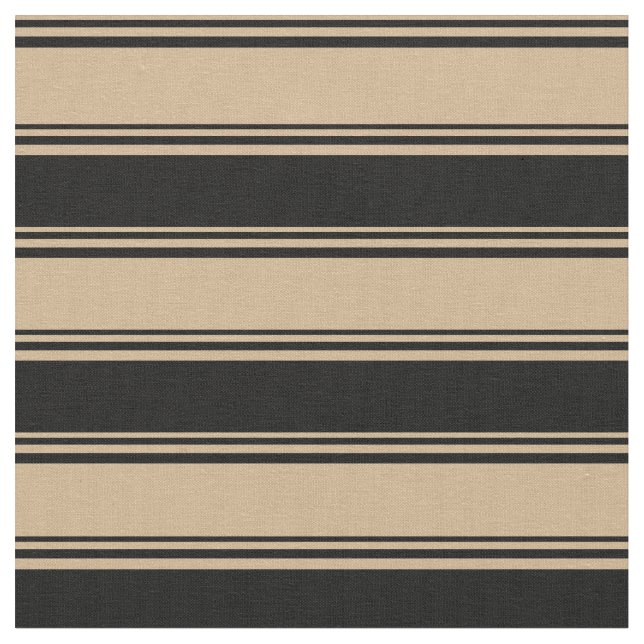 Tissu Tan et lignes noires (Fermer)