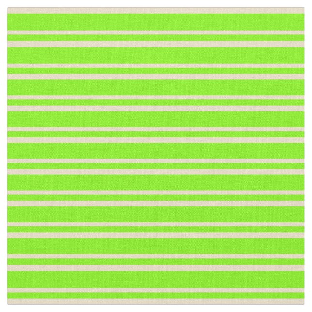Tissu Tan et Motif rayé de couleur verte (Fermer)