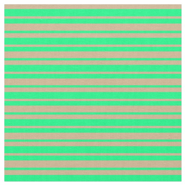 Tissu Tan et Motif vert (Fermer)