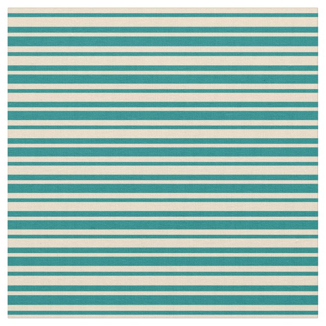 Tissu Tan et rayures Turquoises (Fermer)