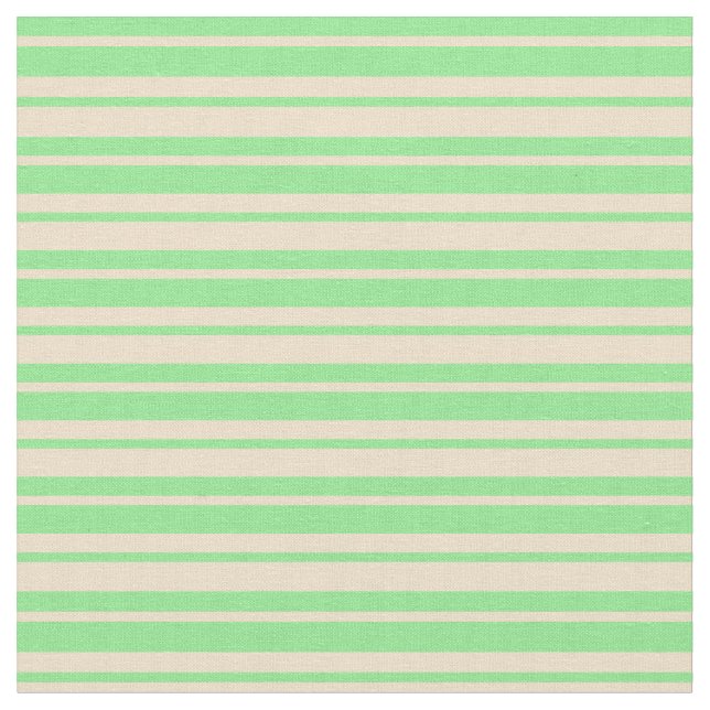 Tissu Tan et vert clair Motif linéaire/rayé (Fermer)