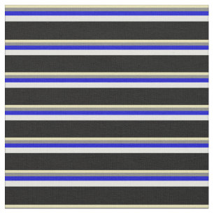 Tissu Tan, gris, bleu, cyan clair et noir
