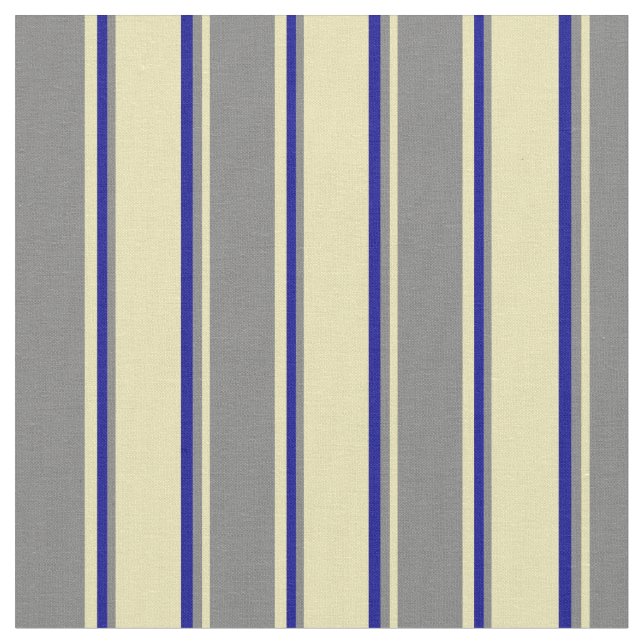 Tissu Tan, gris et Motif bleu foncé (Fermer)