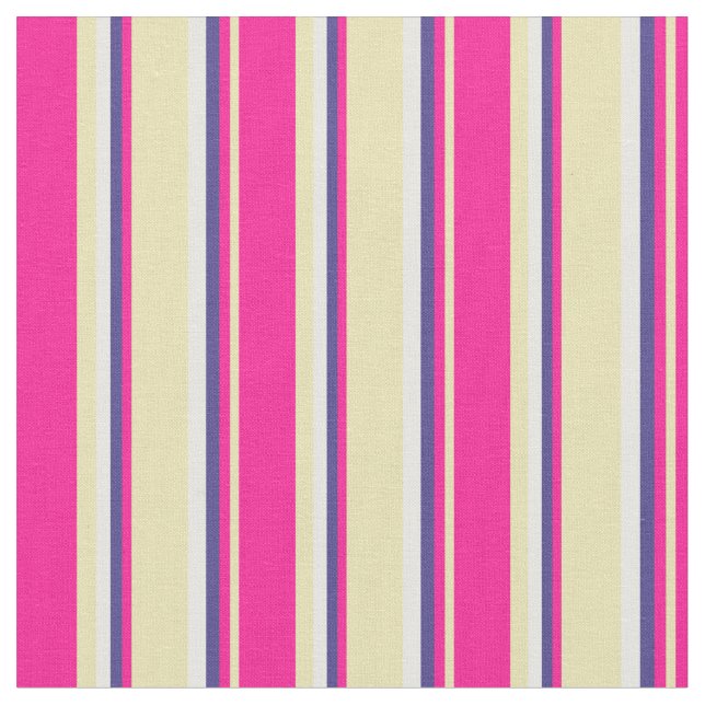 Tissu Tan, rose profond, bleu ardoise foncé et crème à l (Fermer)