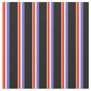 Tissu Tan, rouge, beige, bleu ardoise et noir