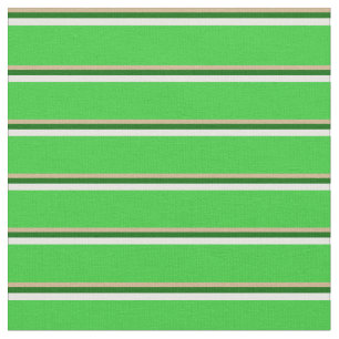 Tissu Tan, Vert foncé, Blanc & Lime Grandes Vertes