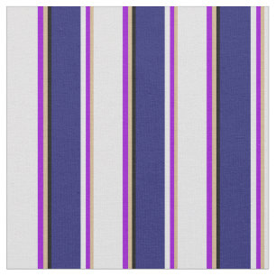 Tissu Tan, Violet foncé, Lavande, Bleu et Noir de minuit