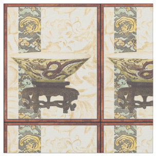 Tissu Tapisserie asiatique avec la conception de cuvette