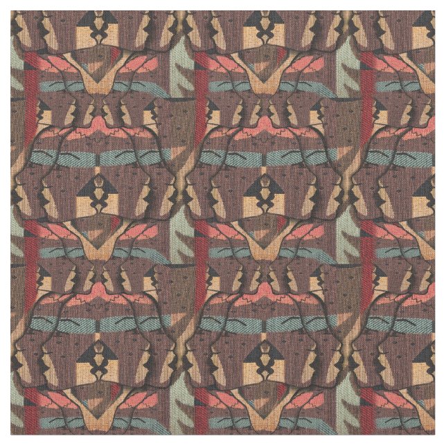 Tissu Tapisserie de répétition africaine (Fermer)