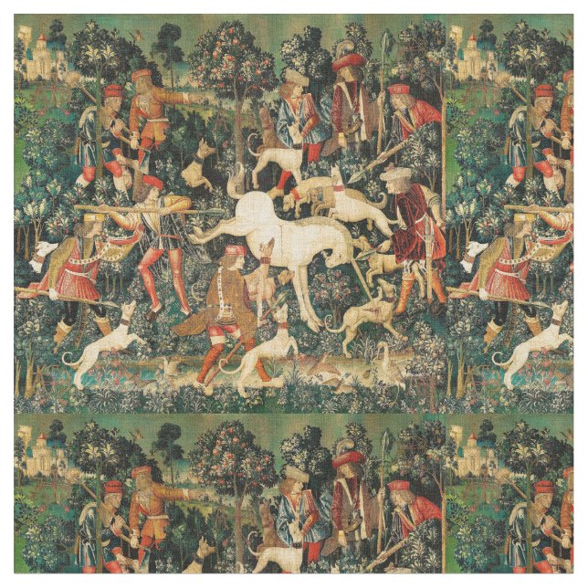 Tissu Tapisseries Unicorn Classique médiéval défend la c (Fermer)