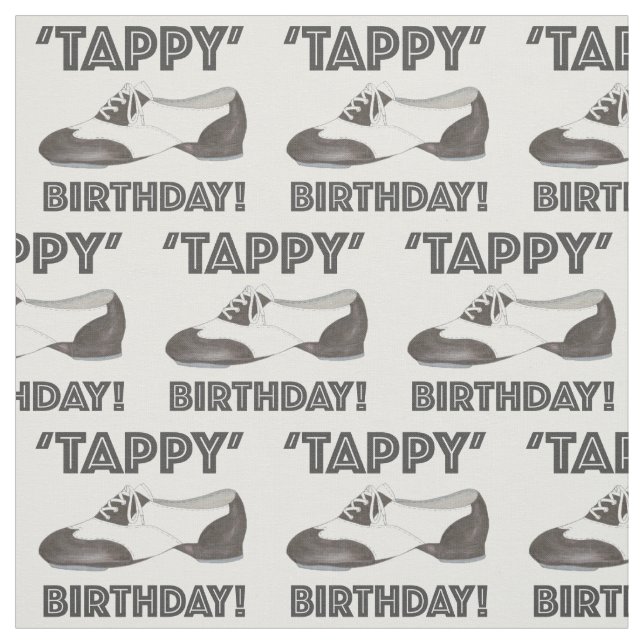 Tissu Tappy Birthday Dance Chaussure Tapdance Black Whit (Échantillon)