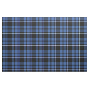 Tissu Tartan à carreaux bleu noir motif écossais