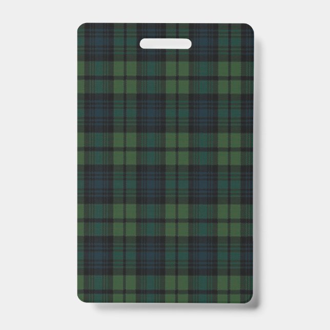 Tissu Tartan Badge en Plastique - Vertical (Avant)
