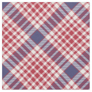 Tissu Tartan bleu bleu rouge