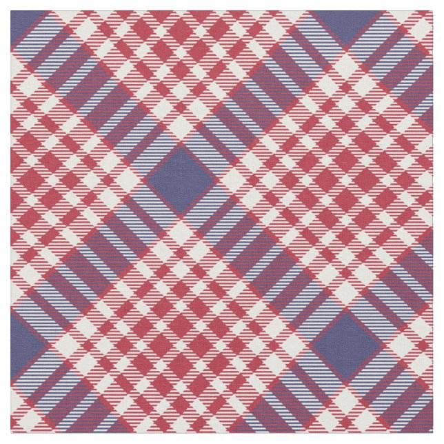 Tissu Tartan bleu bleu rouge (Fermer)