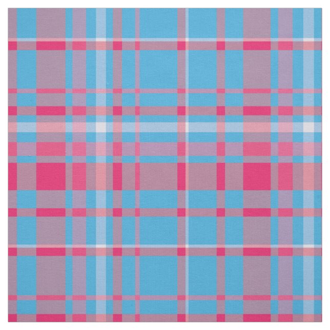 Tissu Tartan bleu et rouge (Échantillon)