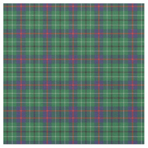 Tissu Tartan Clan Duncan Plaid Motif Green Check