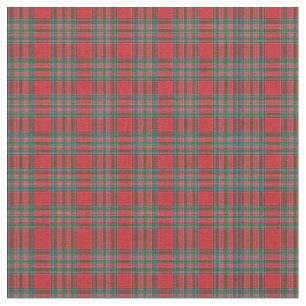 Tissu Tartan Clan MacBean Plaid Motif Red Green Check