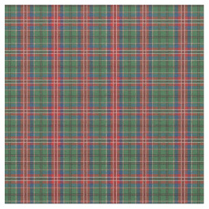 Tissu Tartan Clan MacCulloch Vert Rouge Bleu Carreaux