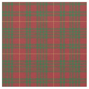 Tissu Tartan Clan MacTavish Plaid Motif Rouge Vert