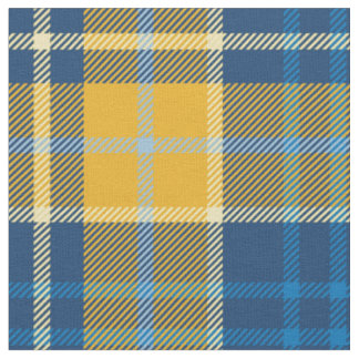 Tissu Tartan de bleu et d'or
