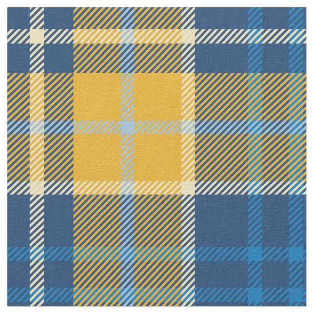 Tissu Tartan de bleu et d'or (Fermer)