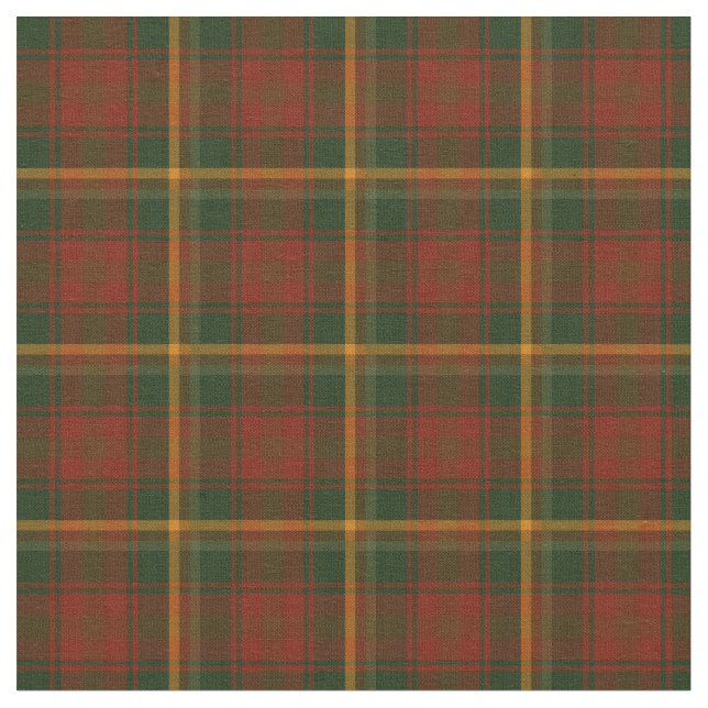 Tissu Tartan de feuille d'érable canadien (Fermer)