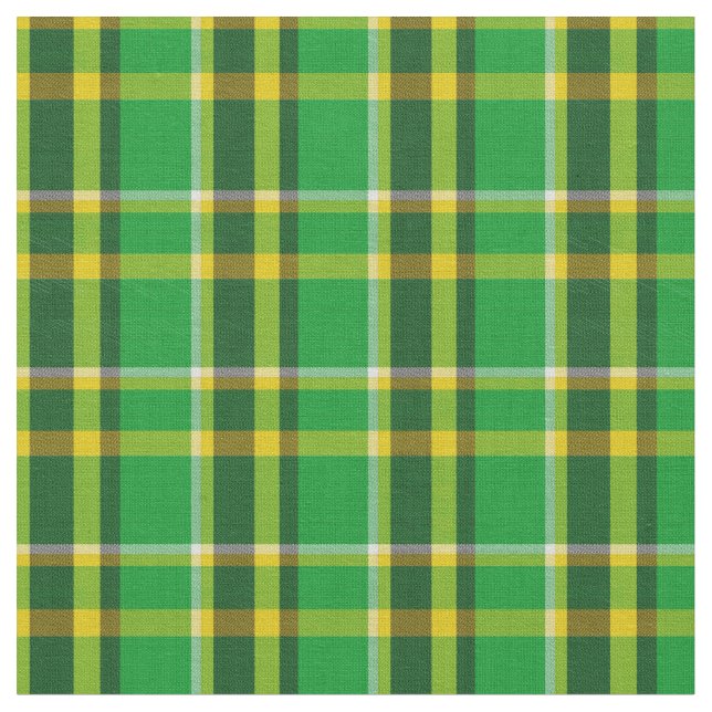 Tissu Tartan d'impression en Motif vert jaune (Fermer)