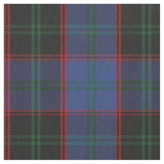 Tissu Tartan écossais vert rouge à la maison de noir (Fermer)