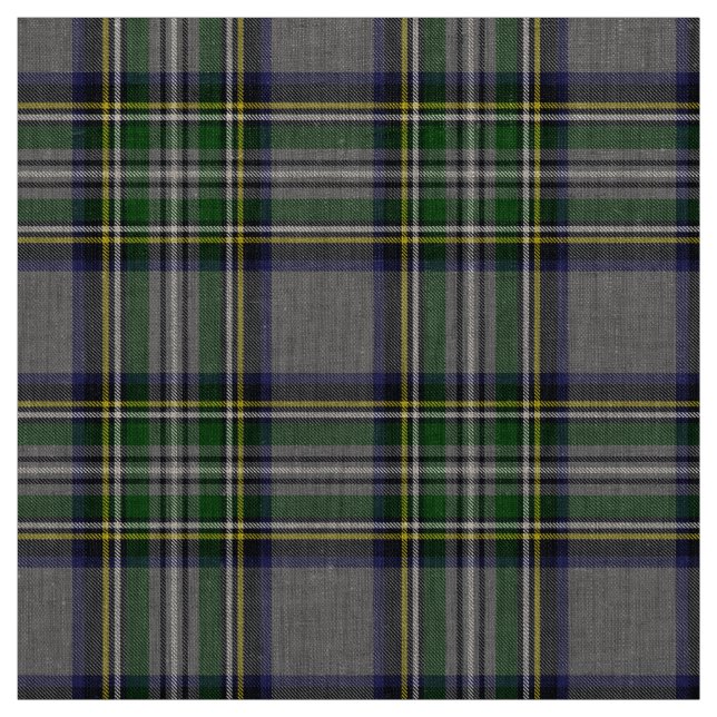 Tissu Tartan gris et jaune plaid (Échantillon)
