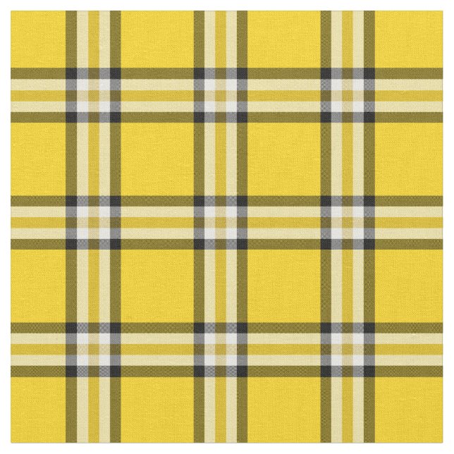 Tissu Tartan jaune de plaid (Fermer)