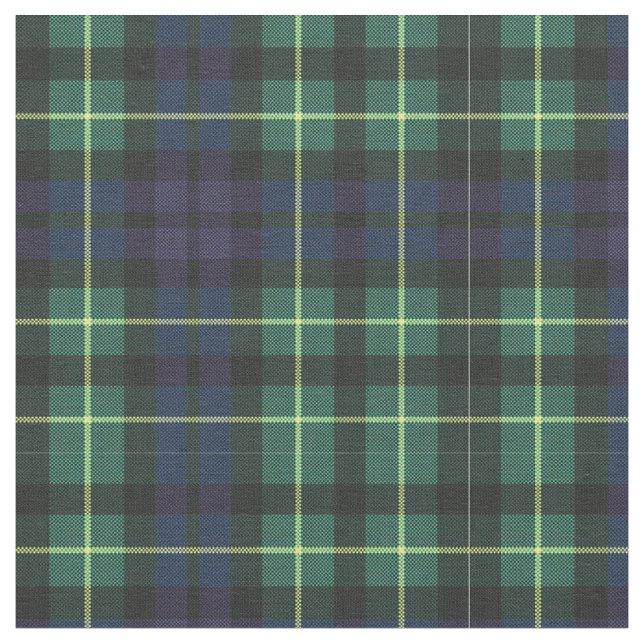 Tissu - Tartan jaune, vert et bleu (Fermer)