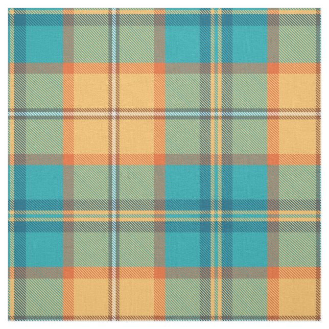 Tissu Tartan Martin-pêcheur (Échantillon)