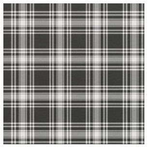 Tissu Tartan moderne noir et blanc de Menzies