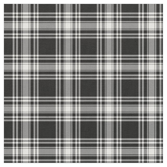 Tissu Tartan moderne noir et blanc de Menzies (Fermer)
