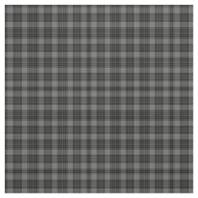 Tissu Tartan noir gris charbon (Échantillon)