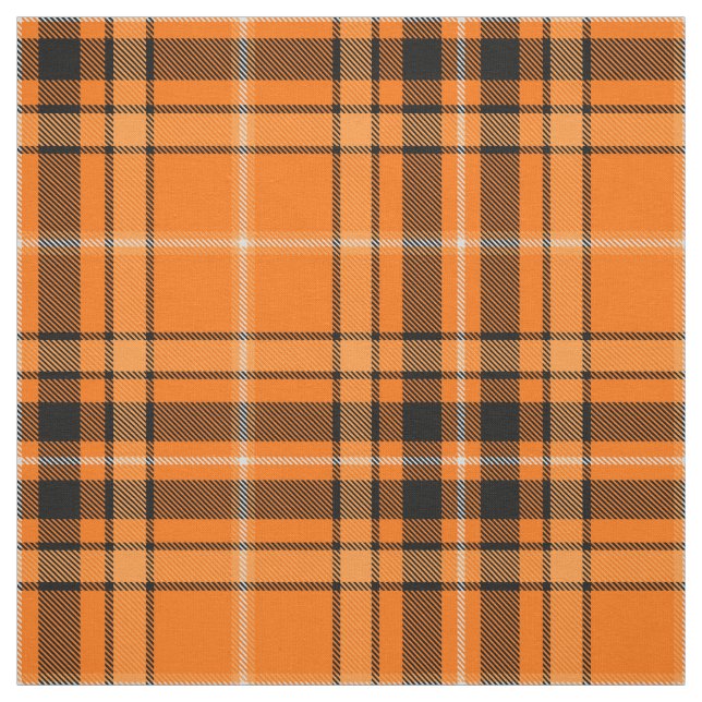 Tissu Tartan orange d'Halloween (Échantillon)