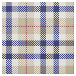 Tissu Tartan plaqué blanc XL bleu de la marine kaki