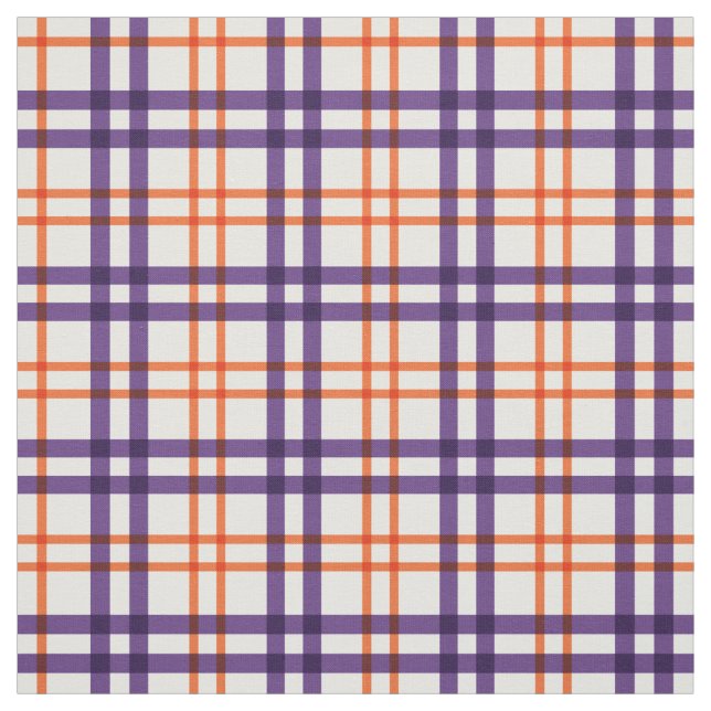 Tissu Tartan pourpre et orange (Échantillon)