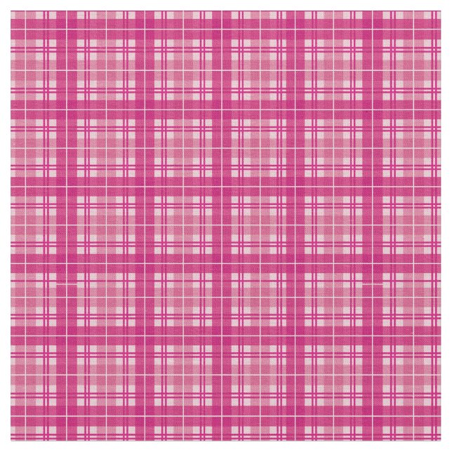 Tissu Tartan rose En vichy plaid de Fuchsia (Fermer)