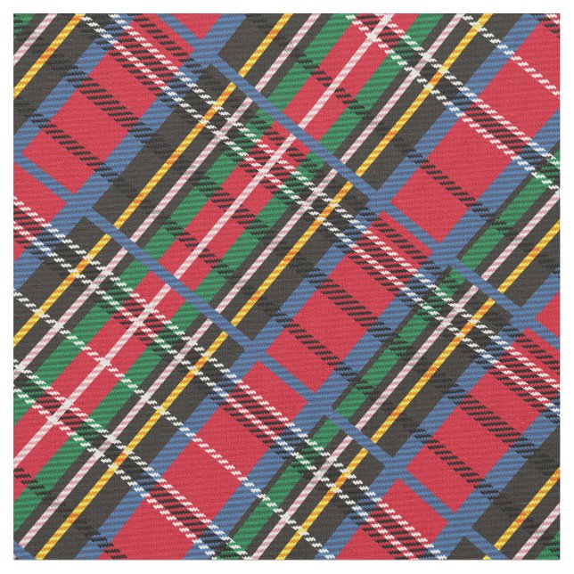Tissu Tartan rouge, bleu, vert (Fermer)