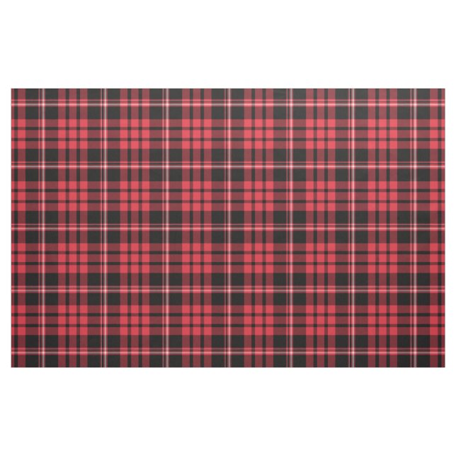 Tissu Tartan Rouge Et Noir Plaid écossais Motif (Fat Quarter)