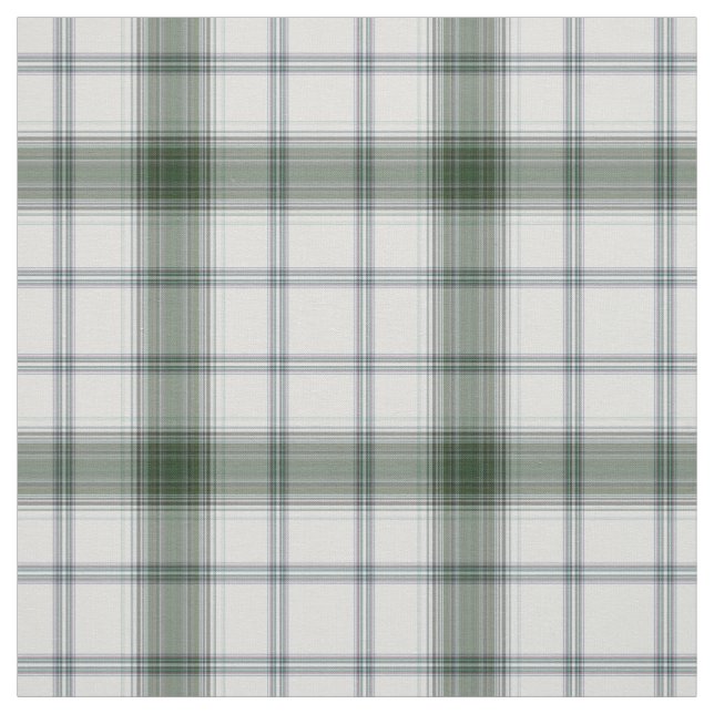 Tissu Tartan vert gris blanc (Échantillon)