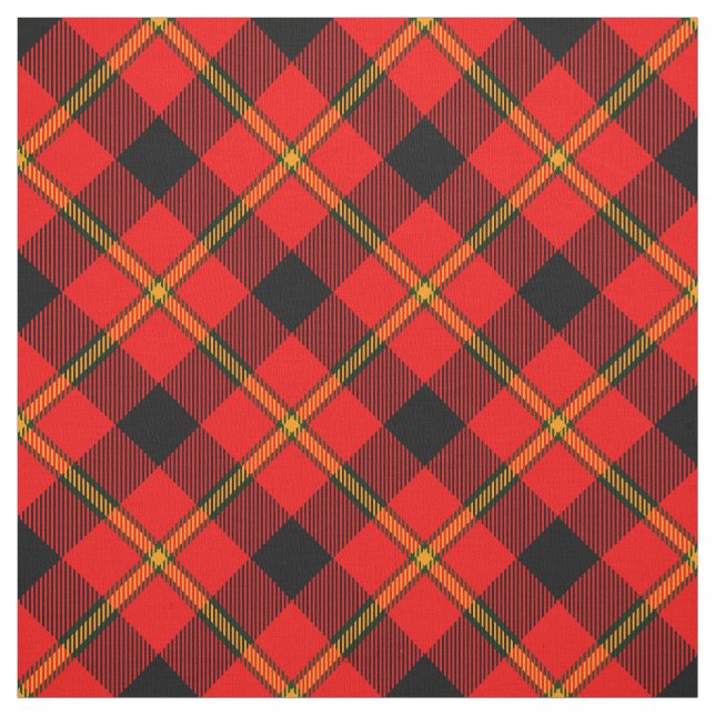Tissu Tartan Vintage en noir et rouge (Échantillon)